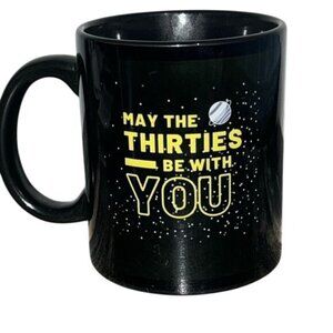 30th Birthday Black Ceramic Mug 11oz